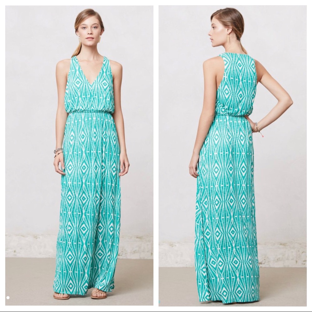 Addison Story Blue Sikuli Diamond Dress